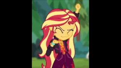 Size: 1280x720 | Tagged: safe, edit, edited screencap, editor:grapefruitface, imported from derpibooru, screencap, sound edit, sunset shimmer, equestria girls, equestria girls series, wake up!, spoiler:eqg series (season 2), animated, dancing, eyes closed, faic, female, looped, music, new order, smiling, smirk, solo, song, sound, sugar rush, true faith, wake up!: pinkie pie, webm, youtube link