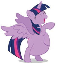 Size: 1090x901 | Tagged: safe, artist:dragonm97hd, artist:mlpfan3991, edit, imported from derpibooru, vector edit, twilight sparkle, alicorn, pony, gauntlet of fire, belly, big belly, bipedal, eyes closed, female, happy, open mouth, simple background, solo, stuffed belly, transparent background, twilight sparkle (alicorn), vector