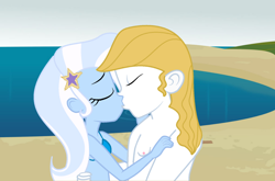 Size: 1216x802 | Tagged: safe, artist:swiftgaiathebrony, imported from derpibooru, prince blueblood, trixie, equestria girls, bluetrix, female, male, shipping, straight