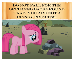 Size: 612x507 | Tagged: safe, artist:newbiespud, edit, edited screencap, imported from derpibooru, screencap, pinkie pie, earth pony, pony, comic:friendship is dragons, the cutie mark chronicles, comic, female, filly, filly pinkie pie, foal, pinkamena diane pie, rock, screencap comic, solo, younger