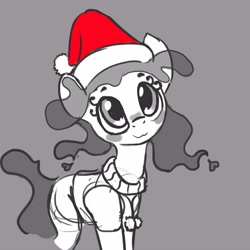 Size: 3000x3000 | Tagged: safe, artist:tg1117, imported from derpibooru, oc, earth pony, pony, christmas, female, hat, high res, holiday, mare, santa hat, solo