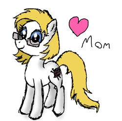 Size: 1059x1053 | Tagged: safe, artist:dhm, imported from derpibooru, oc, oc only, pony, glasses, mom, smiling, solo