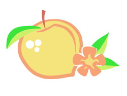 Size: 1024x768 | Tagged: safe, artist:dartielarkie, imported from derpibooru, peachy pie (g3), cutie mark, cutie mark only, flower, food, g3, no pony, peach, simple background, solo, transparent background, vector