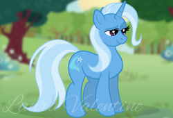 Size: 1641x1118 | Tagged: safe, artist:xxlauravalentinexx, imported from derpibooru, trixie, pony, unicorn, lidded eyes, smiling, solo