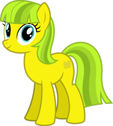 Size: 4000x4461 | Tagged: safe, artist:parclytaxel, imported from derpibooru, oc, oc only, oc:lemon drop, earth pony, pony, derpibooru community collaboration, .svg available, 2023 community collab, absurd resolution, commission, earth pony oc, female, full body, hooves, looking at you, mare, multicolored mane, multicolored tail, show accurate, simple background, smiling, smiling at you, solo, standing, tail, three quarter view, transparent background, vector