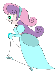 Size: 1024x1337 | Tagged: safe, artist:rarity525, imported from derpibooru, sweetie belle, equestria girls, cinderella, clothes, dress, gloves, gown, long gloves, simple background, solo, transparent background