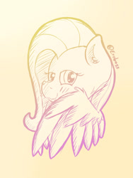 Size: 1024x1365 | Tagged: safe, artist:exobass, imported from derpibooru, fluttershy, pegasus, pony, blushing, cute, daaaaaaaaaaaw, looking at you, shy, shyabetes, sketch, wings