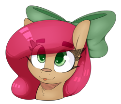 Size: 2712x2340 | Tagged: safe, artist:lockheart, imported from derpibooru, oc, oc only, oc:cherry sweetheart, earth pony, pony, :p, bow, bust, cute, ocbetes, simple background, tongue out, transparent background, wingding eyes