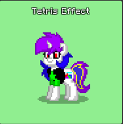 Size: 394x395 | Tagged: safe, imported from derpibooru, oc, oc:tetris effect, pony, pony town, green background, pixel art, remember this?, simple background, sprite, tetris