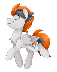Size: 1986x2493 | Tagged: safe, artist:luximus17, imported from derpibooru, oc, oc only, oc:sukko, pegasus, pony, chest fluff, commission, eyes closed, male, simple background, smiling, smirk, smug, solo, stallion, transparent background