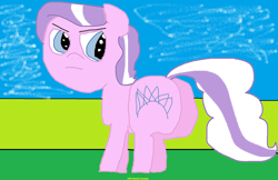 Size: 2052x1328 | Tagged: safe, artist:coltfan97, imported from derpibooru, diamond tiara, earth pony, pony, 1000 hours in ms paint, angry, blue sky, butt, diamond buttiara, expressions, plot, solo