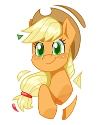 Size: 900x1130 | Tagged: safe, artist:imaplatypus, imported from derpibooru, applejack, earth pony, pony, bust, colored pupils, cute, jackabetes, looking at you, portrait, solo