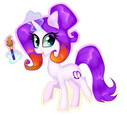 Size: 1708x1552 | Tagged: safe, artist:kaikururu, imported from derpibooru, oc, oc only, pony, unicorn, eyelashes, female, glowing, glowing horn, horn, magic, mare, open mouth, paintbrush, simple background, smiling, solo, telekinesis, transparent background