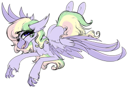 Size: 2687x1855 | Tagged: safe, artist:beamybutt, imported from derpibooru, oc, oc only, hippogriff, ear fluff, eyelashes, hippogriff oc, multicolored hair, rainbow hair, simple background, solo, transparent background, wings