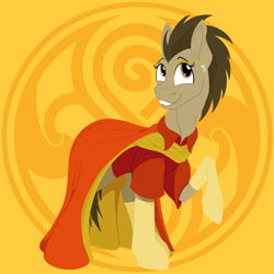 Size: 2200x2200 | Tagged: safe, artist:sixes&sevens, imported from derpibooru, doctor whooves, time turner, earth pony, pony, clothes, crossdressing, doctor who, dress, ear piercing, earring, eyelashes, eyeshadow, jewelry, makeup, male, piercing, raised hoof, seal of rassilon, socks, solo, stallion, the doctor