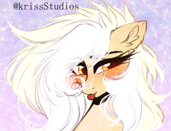 Size: 3366x2580 | Tagged: safe, artist:krissstudios, imported from derpibooru, oc, pony, bust, female, mare, portrait, solo, tongue out