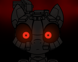 Size: 1800x1440 | Tagged: safe, artist:superderpybot, imported from ponybooru, oc, oc only, original species, pony, tank pony, bust, glow, glowing eyes, happy, looking at you, ponified, ponified vehicle, simple background, t-90, transparent background