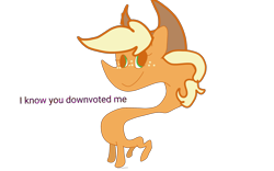 Size: 4000x2500 | Tagged: safe, artist:nitlynjane, imported from derpibooru, applejack, earth pony, pony, applejack's hat, background pony, background pony applejack, broken anatomy, cowboy hat, downvote bait, freckles, hat, high res, long neck, looking at you, not salmon, quality, simple background, text, transparent background, wat, weird anatomy