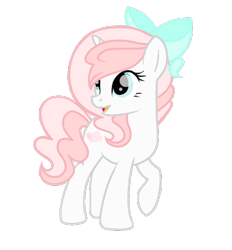 Size: 468x504 | Tagged: safe, artist:sugarcubecreationz, imported from derpibooru, oc, oc:sweetheart, pony, unicorn, bow, female, hair bow, mare, simple background, solo, transparent background