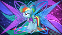 Size: 3840x2160 | Tagged: safe, artist:anime-equestria, artist:laszlvfx, edit, imported from derpibooru, rainbow dash, pony, cheerleader, cheerleader outfit, clothes, solo, wallpaper, wallpaper edit