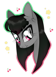 Size: 1181x1625 | Tagged: safe, artist:kaikururu, imported from derpibooru, oc, oc only, pony, bust, ear fluff, female, mare, simple background, slit pupils, solo, transparent background