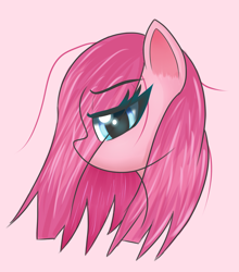 Size: 2105x2393 | Tagged: safe, artist:sunattic, imported from derpibooru, pinkie pie, earth pony, pony, bust, pinkamena diane pie, portrait, profile, solo