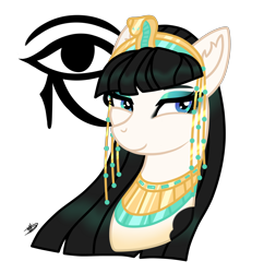 Size: 3196x3295 | Tagged: safe, artist:princessmoonsilver, imported from derpibooru, oc, oc:bast, earth pony, pony, egyptian, egyptian pony, female, headdress, simple background, solo, transparent background