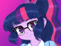 Size: 1600x1200 | Tagged: safe, artist:lostsheep, imported from derpibooru, sci-twi, twilight sparkle, equestria girls, female, glasses, looking at you