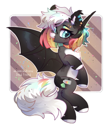 Size: 2395x2709 | Tagged: safe, artist:dedfriend, imported from derpibooru, oc, oc only, bat pony, pony, bat pony oc, pale belly, solo, white belly