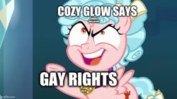 Size: 739x415 | Tagged: safe, imported from twibooru, cozy glow, pegasus, pony, school raze, image, needs more jpeg