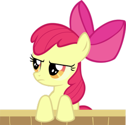 Size: 2463x2434 | Tagged: safe, artist:itchykitchy, imported from derpibooru, apple bloom, pony, apple bloom is not amused, apple bloom's bow, bow, female, filly, foal, hair bow, high res, simple background, solo, transparent background, unamused, vector