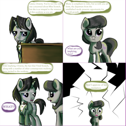 Size: 1982x1983 | Tagged: safe, artist:esuka, imported from derpibooru, arpeggio, octavia melody, earth pony, pony, ask-canterlot-musicians, comic, female, male, mare, stallion