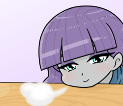 Size: 370x320 | Tagged: safe, alternate version, artist:batipin, imported from derpibooru, part of a set, maud pie, equestria girls, female, looking at you, smiling, solo, when she smiles