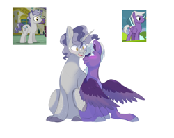 Size: 1080x859 | Tagged: safe, artist:mewzynn, imported from derpibooru, silver script, star bright, pegasus, pony, unicorn, gay, male, shipping, simple background, starscript, white background