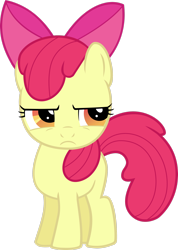 Size: 2068x2900 | Tagged: safe, artist:itchykitchy, imported from derpibooru, apple bloom, earth pony, pony, apple bloom is not amused, female, filly, foal, high res, simple background, solo, transparent background, unamused, vector