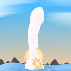 Size: 1920x1920 | Tagged: safe, alternate version, artist:cycrus, imported from derpibooru, princess celestia, alicorn, pony, cloud, female, fetish, hoof fetish, legs, legs in air, mare, misleading thumbnail, pictures of legs, solo, sunrise