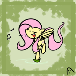 Size: 4000x4000 | Tagged: safe, artist:professionalpuppy, imported from derpibooru, fluttershy, pegasus, leaf, music notes