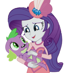 Size: 1037x1080 | Tagged: safe, edit, edited screencap, imported from derpibooru, screencap, rarity, spike, spike the regular dog, dog, equestria girls, equestria girls series, rarity investigates: the case of the bedazzled boot, background removed, detective rarity, duo, female, holding a dog, male, not a vector, rarity investigates (eqg): trixie, simple background, transparent background