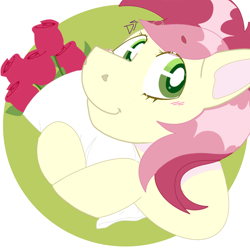 Size: 1500x1500 | Tagged: safe, artist:dsstoner, imported from derpibooru, roseluck, earth pony, pony, bouquet, bouquet of flowers, female, flower, mare, rose, simple background, solo, white background