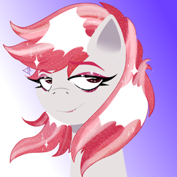 Size: 1500x1500 | Tagged: safe, artist:dsstoner, imported from derpibooru, sugar moonlight, earth pony, pony, bust, eyeshadow, female, g5, lipstick, makeup, mare, my little pony: a new generation, portrait, sparkles