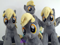 Size: 1024x768 | Tagged: safe, artist:kiashone, imported from derpibooru, derpy hooves, cute, derpabetes, irl, multeity, photo, plushie, unstoppable force of derp