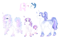 Size: 4838x3015 | Tagged: safe, artist:gigason, imported from derpibooru, fancypants, fleur-de-lis, oc, oc:battle royale, oc:crown jewel, oc:prima reena, pony, unicorn, colt, fancyfleur, female, foal, frown, high res, male, mare, offspring, parent:fancypants, parent:fleur-de-lis, parents:fancyfleur, shipping, simple background, smiling, straight, transparent background, unshorn fetlocks