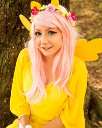 Size: 1280x1600 | Tagged: safe, artist:saru-cosplay, imported from derpibooru, fluttershy, human, clothes, cosplay, costume, irl, irl human, photo, solo