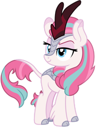 Size: 1024x1333 | Tagged: safe, artist:emeraldblast63, imported from derpibooru, zipp storm, kirin, female, g4, g5, g5 to g4, kirin-ified, lidded eyes, simple background, smiling, smirk, solo, species swap, transparent background