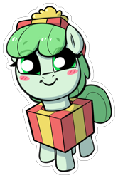 Size: 978x1475 | Tagged: safe, artist:heretichesh, imported from derpibooru, oc, oc only, unnamed oc, earth pony, pony, blushing, eye clipping through hair, eyebrows, eyebrows visible through hair, eyelashes, female, filly, foal, looking at you, present, simple background, smiling, smiling at you, solo, transparent background