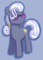 Size: 1752x2456 | Tagged: safe, artist:heretichesh, imported from derpibooru, hoity toity, earth pony, pony, eyebrows, eyebrows visible through hair, male, raised eyebrow, simple background, smiling, solo, stallion, sunglasses