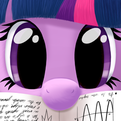 Size: 2000x2000 | Tagged: safe, artist:stellardust, imported from derpibooru, twilight sparkle, alicorn, pony, adorkable, book, c:, close-up, cute, daaaaaaaaaaaw, dork, face, female, high res, hnnng, looking at you, mare, mouth hold, nom, smiling, solo, twiabetes, twilight sparkle (alicorn)