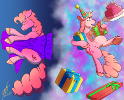 Size: 1481x1200 | Tagged: safe, artist:hadoukishi, imported from derpibooru, oc, pony, dream, not pinkie pie, present