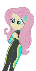 Size: 1116x2193 | Tagged: safe, edit, edited screencap, imported from derpibooru, screencap, fluttershy, human, blue crushed, equestria girls, equestria girls series, background removed, clothes, female, fluttershy's wetsuit, not a vector, simple background, solo, swimsuit, transparent background, wetsuit