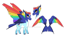 Size: 1920x1152 | Tagged: safe, artist:renhorse, imported from derpibooru, rainbow dash, pony, alternate design, colored wings, multicolored wings, simple background, solo, transparent background, wings